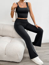 Damen Lounge-Set – Weiches Strick-Zweiteiler mit Lockerem Schnitt – Schwarz