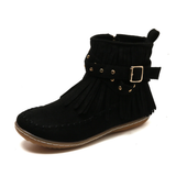 Cowboystiefel im Boho-Stil für Damen | Knöchellänge – Schwarz