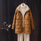 Fenya | Wende-Daunenjacke Mit Leichtem Steppmuster – Gold