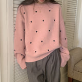 CARMELLE - Charmanter Pullover mit Winterherz – Rosa