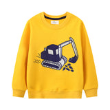Unisex Sweatshirt mit lustigem Bagger-Design Drune – Grün