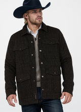 Herren strapazierfähige Utility-Jacke mit zwei großen Taschen Aliams – Schwarz
