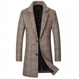 Herren eleganter Karomantel Aliams – Camel