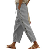 Mutandi - Freizeithose Mit Stilvollem Knopf – Grau