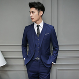 Moderne Fit Hochzeitsgast Anzug Herren | Business und Hochzeit – Marineblau