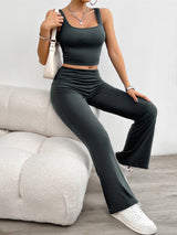 Damen Lounge-Set – Weiches Strick-Zweiteiler mit Lockerem Schnitt – Grau
