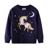 Mädchen Sweatshirt mit zauberhaftem Einhorn-Design Drune – Rot