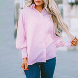 Kate | Gestreift Oversized Hemd – Rosa