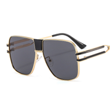 Quadratische Unisex Sonnenbrille mit Verlaufsgläsern – Schwarz