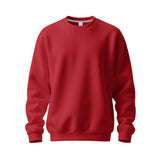 Herren nan Oversize-Rundhals-Sweatshirt aus weichem Baumwollfleece mit gerippten Bündchen Drune – Feuerrot