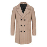 Herren eleganter Woll-Trenchcoat Aliams – Khaki