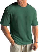 Kasper Strukturiertes Kurzarmshirt – Grün