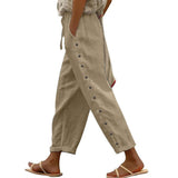 Mutandi - Freizeithose Mit Stilvollem Knopf – Khaki