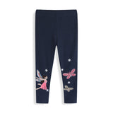 Mädchen Leggings mit glitzernden Feen- und Schmetterlingsapplikationen Drune – Gelb