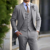 Herren Moderne Hochzeitsgast Anzug | Dreiteiliges – Grau