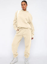 Ricarda | Oversized Hoodie- und Jogger-Set für Damen – Beige