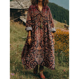 Evelyn | Retro-Stil Langarm Freizeitkleid – Variante 8