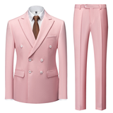 Herren Zweireihiger Hochzeitsgast Anzug | Formell – Rosa