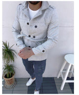 Herren modische und funktionale Trenchcoat-Jacke Aliams – Grau