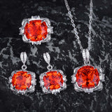 Velora Thandrelle Orange Set | Weißgold – Orange