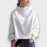 Gavrielle – Pullover mit hohem Kragen – Weiß