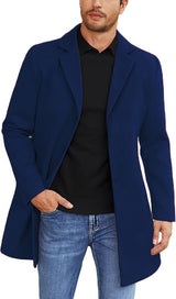 Herren eleganter Mantel Aliams – Blau