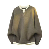 Avner – Langärmeliger Strickpullover – Khaki