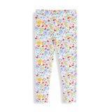 Mädchen Leggings mit buntem Blumendruck Drune – Gelb