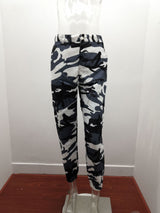 Damen nan Cargohose mit urbanem Camouflage-Print und elastischem Bund Drune – Originalfotos, große Stückzahl vorrätig
