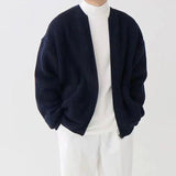 LOIC – Herren-Strickjacke – Bequemer Cardigan im Minimalistischen Stil – Marineblau