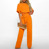 Noa | Stylischer Jumpsuit mit Bund – Orange