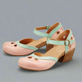 Bequeme Elegante Blockabsatz Sandalen Damen Sommerschuhe – Rosa