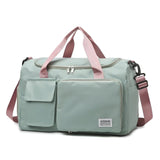 Große Wasserdichte Reisetasche – Sport- & Wochenendtasche für Damen und Herren – Grün Rosa