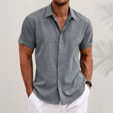 Simon – Sommerchic Kurzärmliges Hemd – Grau