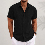 Slim Fit Kurzarmhemd für Herren – Smart & Lässig zugleich – Schwarz