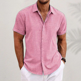 Slim Fit Kurzarmhemd für Herren – Smart & Lässig zugleich – Rosa