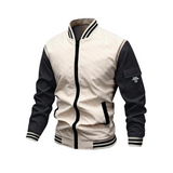 Bomberjacke Herren | Zweifarbige Reißverschluss Jacke – Beige