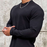 Sportlicher Herren Fitness Pullover – Schwarz