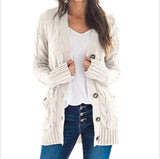 Lässiger Cardigan für Damen | Langarm – Weiß