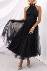 Ovidia - Ärmelloses Partykleid – Schwarz