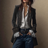 Carita™ - Elegante Vintage Jacke – Olivgrün