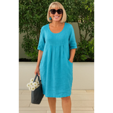 Vivian | Sommerliches Komfortkleid – Blau