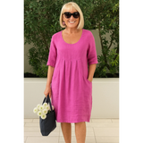 Vivian | Sommerliches Komfortkleid – Rosa