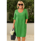 Vivian | Sommerliches Komfortkleid – Grün