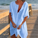 Lysina - Luftige Bluse – Blau