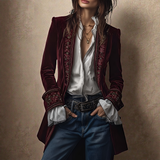 Carita™ - Elegante Vintage Jacke – Rot