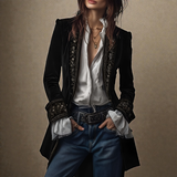 Carita™ - Elegante Vintage Jacke – Schwarz