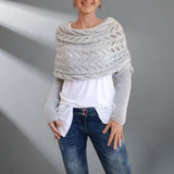 Revola™ - Umhüllender Gestrickter Schal zum Schutz vor Kälte – Hellgrau