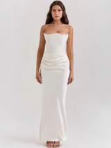 MIRELLA MAXI KLEID – Weiss