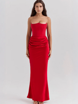 MIRELLA MAXI KLEID – Rot